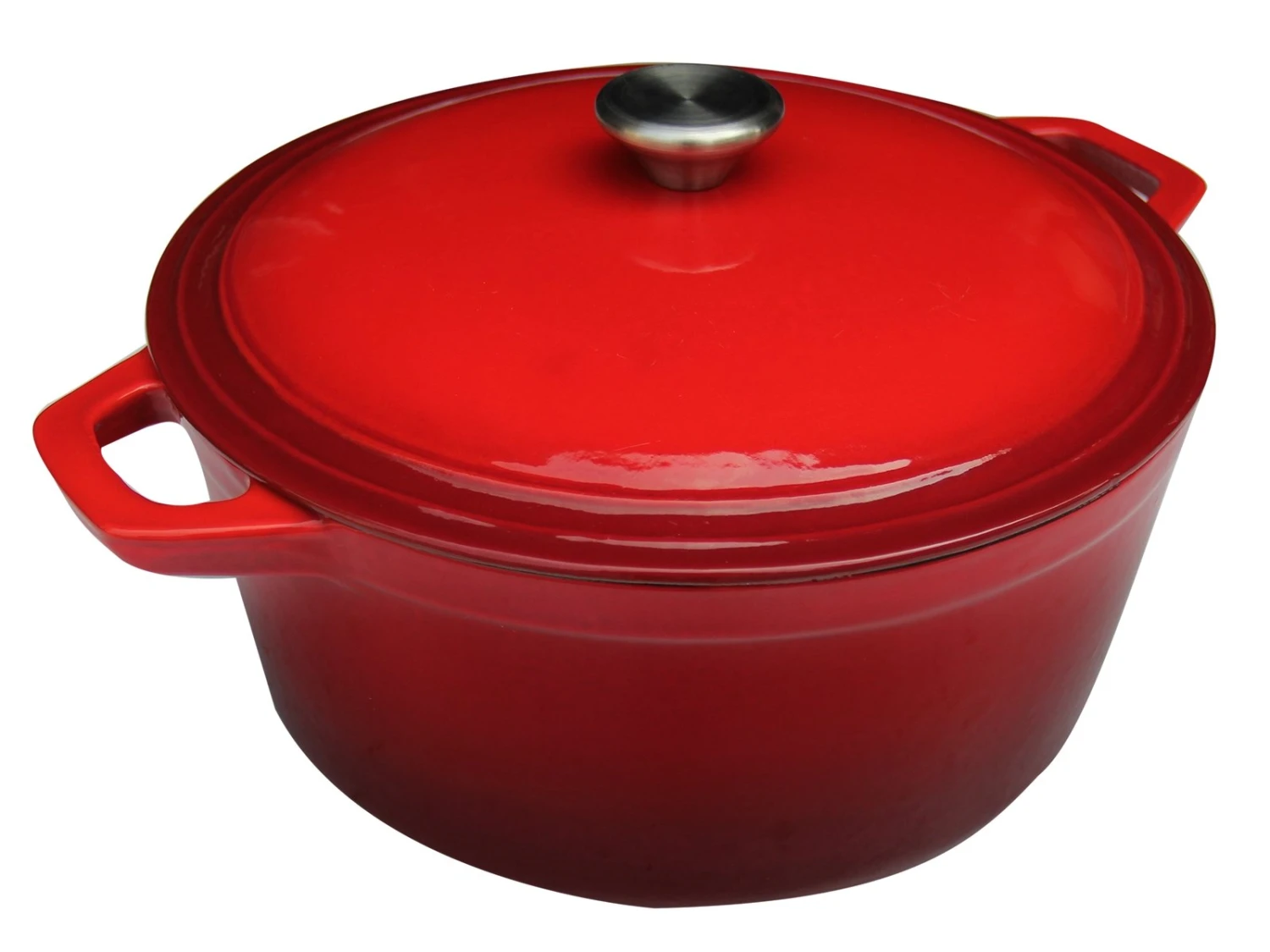 Cast Iron Braadpan ø24cm Rood Gietijzer 4.5Ltr 1 Cast Iron Braadpan ø24cm Rood Gietijzer 4.5Ltr
