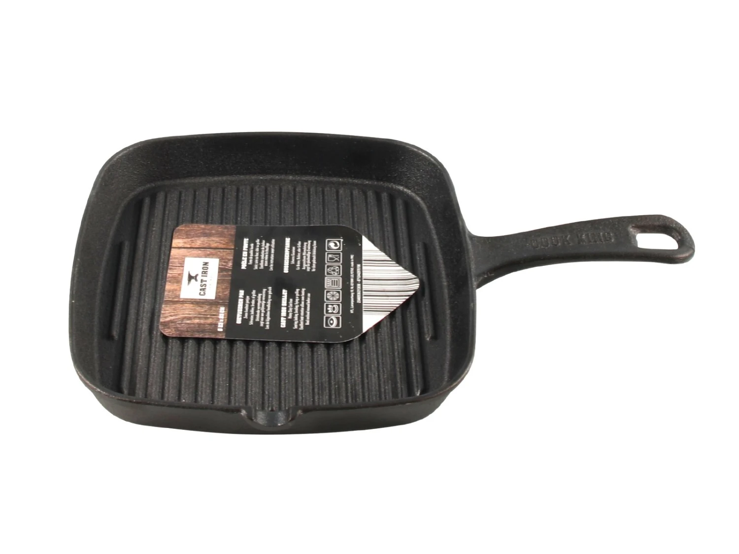 Cast Iron Grillpan Vierkant 23cm Gietijzer 1 Cast Iron Grillpan Vierkant 23cm Gietijzer