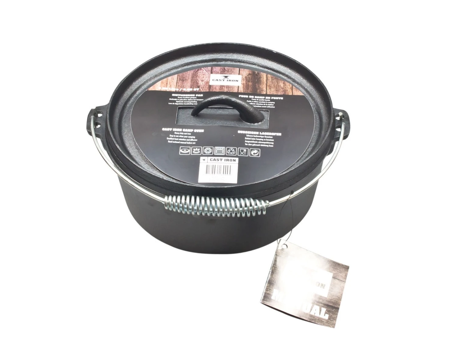 Cast Iron Pan M/deksel 25x11cm Gietijzer 4 Liter 1 Cast Iron Pan M/deksel 25x11cm Gietijzer 4 Liter